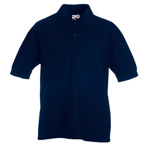 Picture of Fruit of the Loom Kids Polo T-shirt, Deep Navy