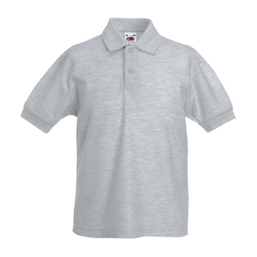 Picture of Fruit of the Loom Kids Polo T-shirt, Heather grey
