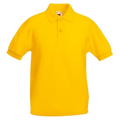 Picture of Fruit of the Loom Kids Polo T-shirt, Sunflower