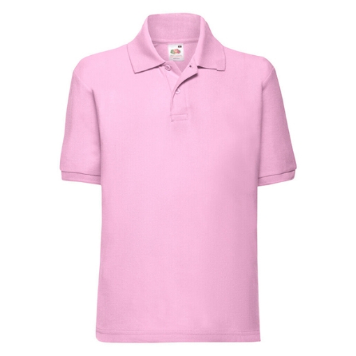 Picture of Fruit of the Loom Kids Polo T-shirt, Light Pink