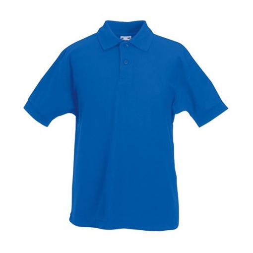 Picture of Fruit of the Loom Kids Polo T-shirt, Royal blue