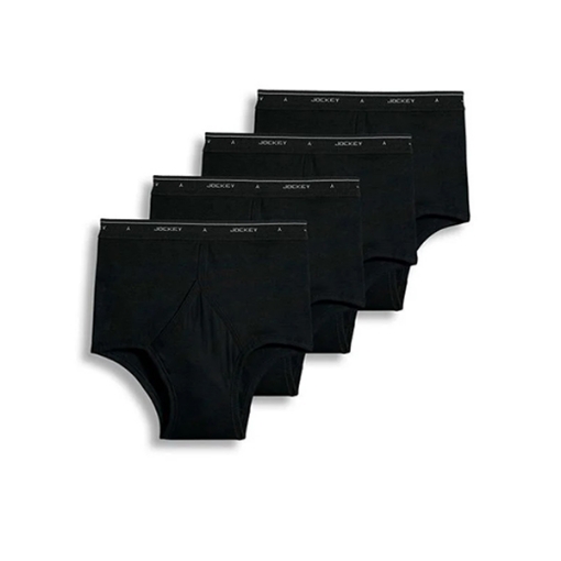 Picture of Jockey Pack of 4 Full Rise Brief, Black