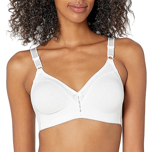 Picture of Bali Double Support Cotton Blend Wireless Bra, White