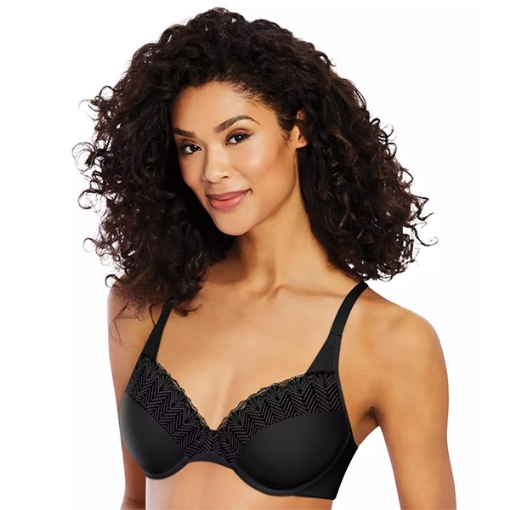 Picture of Bali Passion for Comfort Back Smoothing Light Lift Lace Underwire Bra, Black