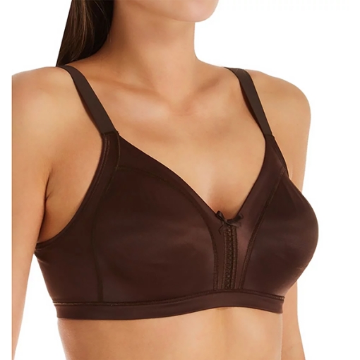 Picture of Double Support Back Smoothing Wireless Bra with Cool Comfort, Warm Cocoa Brown