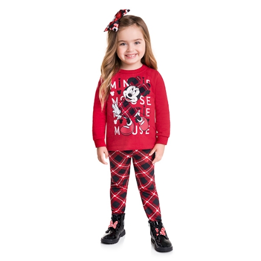 Picture of Brandili Children's Set Long Sleeve Women's Minnie Sweatshirt Disney, Red