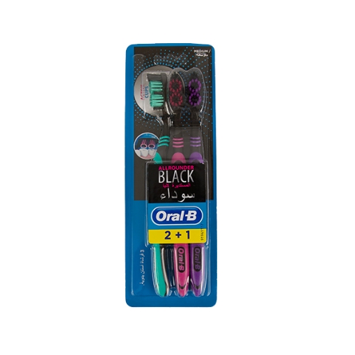 Picture of Oral B Brush Black 40 Medium 2+1