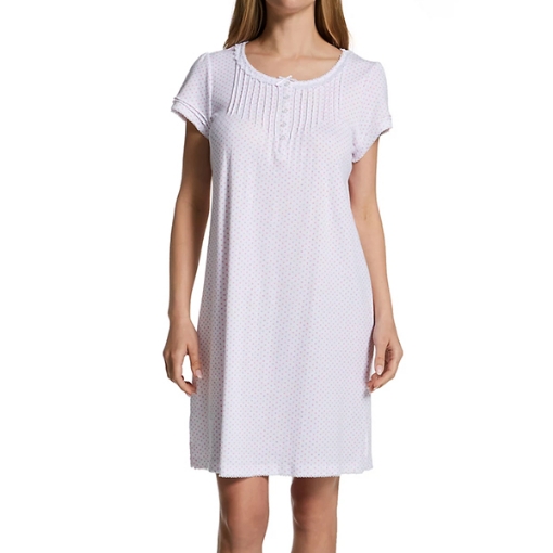 Picture of Miss Elaine Midi Gown Short Sleeve - MISE234823UT - Pink/Lilac Dot