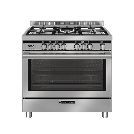 Picture of Glemgas Gas Cooker 5 Burners 90x60cm, GLST9634RI01AM - Stainless Steel