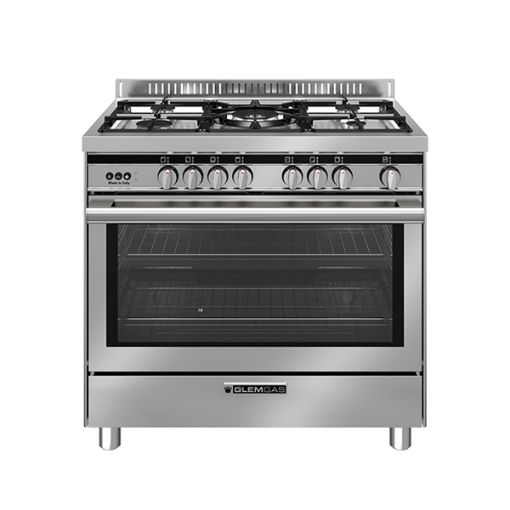 Picture of Glemgas Multifunction Gas Cooker 5 burner 125L 90x60cm GLST9634RI01AM - Stainless Steel