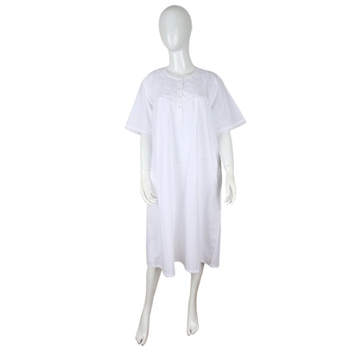 Picture of Angel Wear Midi Gown Short Sleeve-RE23-38-C, White