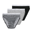 Picture of Jockey Classics Classic Fit French Cut 3pcs, 10010188,Grey Heather/Simple Stripe Print/Black