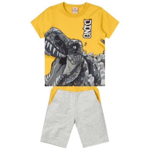 Picture of Set With Brandili Dinosaur Print, 10027275, Mustard