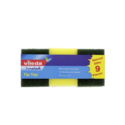 Picture of Vileda Tip Top Med Foam Scourer 9Pcs