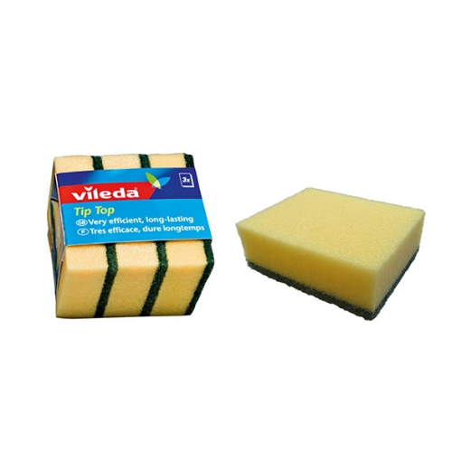 Picture of Vileda Tip Top Med Foam Scourer 3Pcs