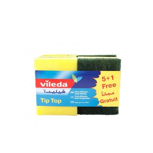 Picture of Vileda Tip Top Med Foam Scourer 5+1Pcs