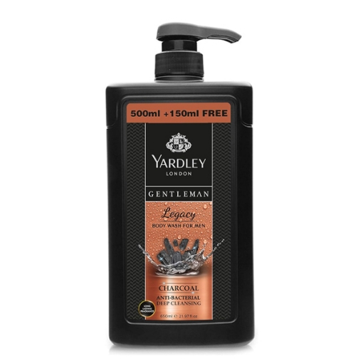 Picture of Yardley London Body Wash Gentleman Legacy For Men's, Anti Bacterial Deep Cleansing, 650ml