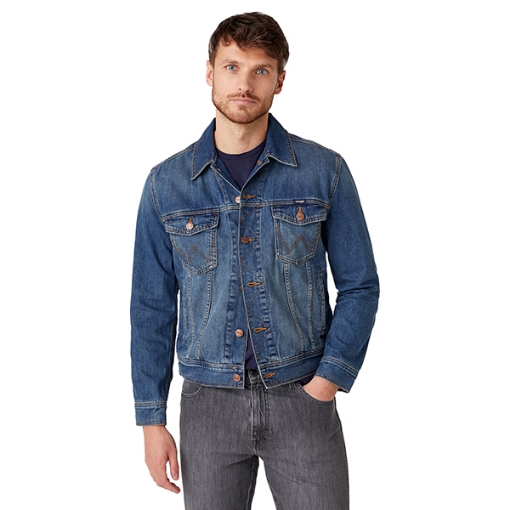 Picture of Wrangler Classic Denim Jacket,10014491-Mid Stone Wash