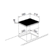 Picture of Glemgas Built-In Ceramic Hob 60cm, GLGTH64K - Stainless Steel Structure