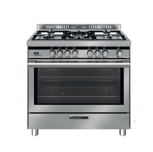 Picture of Glemgas Gas Cooker 5 burners 90X60cm GLST9634GI01AM - Stainless Steel