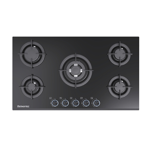 Picture of Startec Built-In Gas Hob 90cm, G5811GCPIL - Black Glass